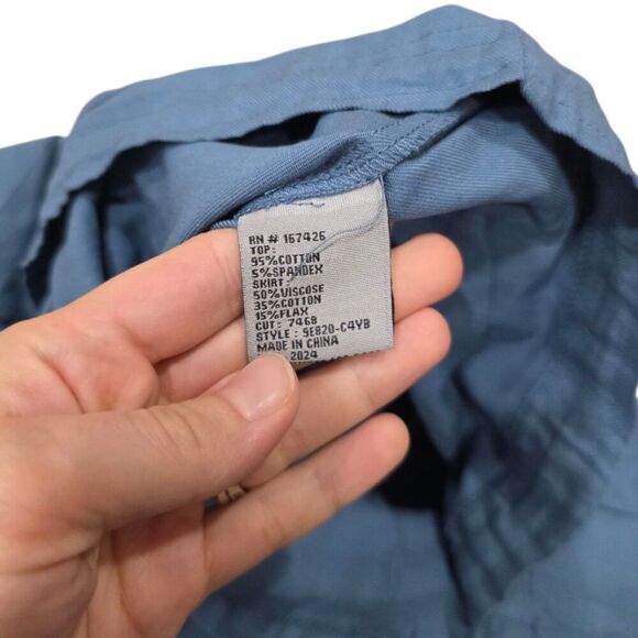 Tractr Blue Ribbed Sleeveless Cargo Midi Dress S NWT - Picture 5 of 5